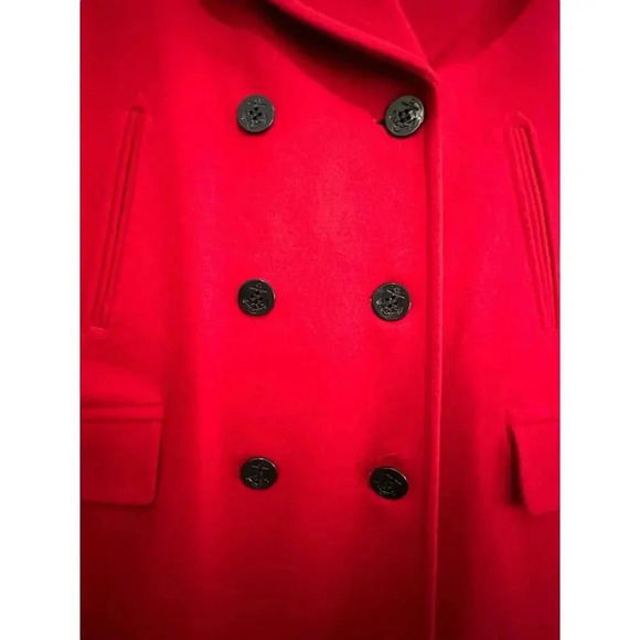 Pendleton Red 100% Virgin Wool Pea Coat Size XL - Picture 2 of 10